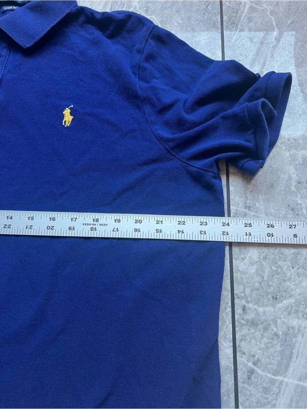 Polo Ralph Lauren Mens Royal Blue Cotton Yellow Pony Embroidered Preppy Polo XL